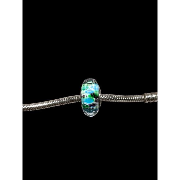 Authentic Pandora multicolor faceted glass charm - Picture 1 of 2